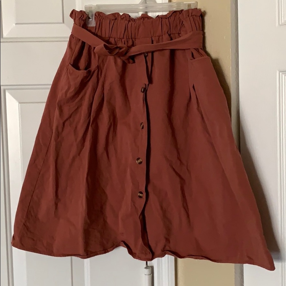 Sadie x Love Paperbag Waist Blush Pink Skirt XL